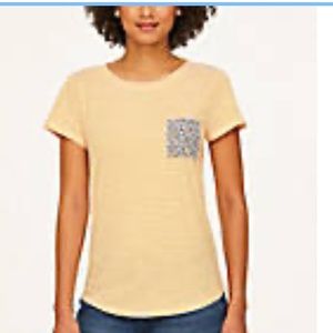 New Ann Taylor LOFT Sunny Yellow Floral Pocket